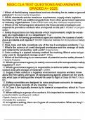 MSSC CLA TEST QUESTIONS AND ANSWERS GRADED A&plus; 2025&period;