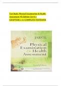 Test Bank&colon; Physical Examination & Health Assessment 7th Edition &lpar;Jarvis &rpar; CHAPTERS 1-31 COMPLETE TESTBANK