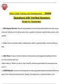 WGU C235 Training and Development EXAM Questions with Verified Answers 2025 &sol; 2026 Grade A&plus; Guarantee