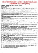 FDOT EARTHWORK LEVEL 1 QUESTIONS AND ANSWERS RATED A&plus; &vert;2025&vert;