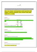 WGU C722 PROJECT MANAGEMENT EXAM QUESTION AND CORRECT VERIFIED ANSWERS LATEST UPDATE 2025 &lpar;100&percnt; COMPLETE A&plus; SCORE&rpar;