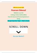 Official summer 2024 Pearson Edexcel 9BN0&sol;03 A Level GCE In Biology A Salters Nuffield &lpar;9BN0&rpar; Paper 03&colon; General and Practical Applications in Biology Merged Question Paper &plus; Mark Scheme
