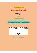 Official summer 2024 Pearson Edexcel 9ET0&sol;02 Level 3 GCE In English Literature &lpar;9ET0&rpar; Paper 2&colon; Prose Merged Question Paper &plus; Mark Scheme