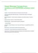 Hawaii Massage Therapy Exam questions and &lpar;VERIFIED&rpar; answers rated A
