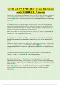 QI102 Q&A'S UPDATED Exam Questions  and CORRECT Answers