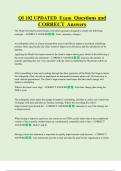QI 102 UPDATED Exam Questions and  CORRECT Answers