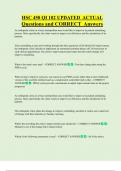 HSC 450 QI 102 UPDATED ACTUAL  Questions and CORRECT Answers