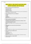 SANS FOR578 &vert; 2025 UPDATE QUESTIONS WITH VERIFIED ANSWERS AND RATIONALES