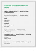 MRCP PART 2 Hematology questions and answers