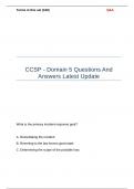 CCSP - Domain 5 Questions And Answers Latest Update