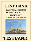 TEST BANK&colon; Campbell Essential Biology with Physiology&comma; 6th Edition by Eric Simon&comma; All Chapters &vert;&vert;Complete A&plus; Guide