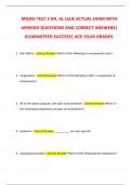 MICRO TEST 3 DR&period; AL LSUE ACTUAL EXAM WITH  VERIFIED QUESTIONS AND CORRECT ANSWERS&vert;  GUARANTEED SUCCESS&vert; ACE YOUR GRADES&period;