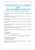 PRINCIPLES OF REAL ESTATE 2 CHAMPION EXAM WITH 100&percnt; CORRECT ANSWERS 2024