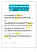 Procore Superintendent Certification &vert; Q&A Latest 2024&sol;2025 &vert; 100&percnt; PASS