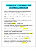 PROCORE PROJECT MANAGEMENT BUNDLED EXAMS&colon;&colon;&colon;&colon; Q&A LATEST 2024&sol;2025