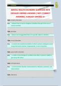 MENTAL HEALTH DISORDERS QUESTIONS WITH  DETAILED VERIFIED ANSWERS &lpar;100&percnt; CORRECT  ANSWERS&rpar; &sol;ALREADY GRADED A&plus;