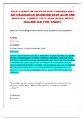 NCCT CERTIFICATION EXAM 2025 COMPLETE WITH  RATIONALES EXAM&vert; BRAND NEW EXAM QUESTIONS  WITH 100&percnt; CORRECT SOLUTIONS &vert; GUARANTEED  SUCCESS&vert; ACE YOUR GRADES&period;