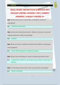 SMALL BOWEL OBSTRUCTION QUESTIONS WITH  DETAILED VERIFIED ANSWERS &lpar;100&percnt; CORRECT  ANSWERS&rpar; &sol;ALREADY GRADED A&plus;