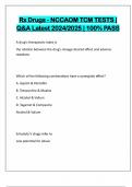 Rx Drugs - NCCAOM TCM TESTS &vert; Q&A Latest 2024&sol;2025 &vert; 100&percnt; PASS