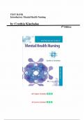 Test Bank for Introductory Mental Health Nursing Fifth Edition, (Cynthia Kincheloe, 2023), Chapter 1-19 | All Chapters 