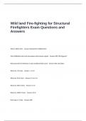 Wild land Fire-fighting for Structural Firefighters Exam Questions and Answers
