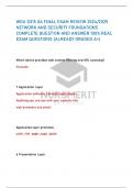 WGU D315 0A FINAL EXAM REVIEW 2024&sol;2025  NETWORK AND SECURITY FOUNDATIONS COMPLETE QUESTION AND ANSWER 100&percnt; REAL  EXAM QUESTIONS &lpar;ALREADY GRADED A&plus;&rpar;