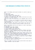 ASE BRAKES T4 PRACTICE TEST