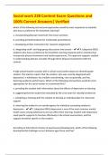 Social work 238 Content Exam Questions and 100&percnt; Correct Answers&vert; Verified