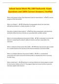 School Social Work PEL 238 Flashcards -Exam Questions and 100&percnt; Correct Answers&vert; Verified