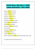 hondro Nurs 185 exam 1 &vert; Q&A Latest 2024&sol;2025 &vert; 100&percnt; PASS