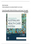 Test Bank - Understanding the Australian Health Care System&comma; 5th Edition &lpar;Reynolds&comma; 2024&rpar;&comma; Chapter 1-28 &vert; All Chapters