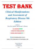 Test Bank for Clinical Manifestations and Assessment of Respiratory Disease 9th Edition by Jardins