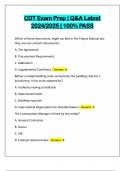 CDT Exam Prep &vert; Q&A Latest 2024&sol;2025 &vert; 100&percnt; PASS