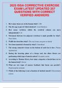 Package Deal &colon; 2025 ISSA CORRECTIVE EXERCISE ACTUAL EXAMS LATEST UPDATED EXAM QUESTIONS WITH CORRECT VERIFIED ANSWERS&period;&lpar;EXPERT SOLVED&rpar; A&plus; GRADE ASSURED 