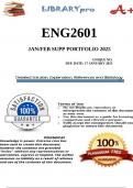 ENG2601 January&sol;February &lpar;SUPPLEMENTARY PORTFOLIO&rpar; 2025 - DUE 17 January 2025