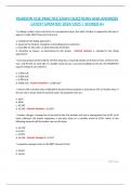 PEARSON VUE PRACTICE EXAM QUESTIONS AND ANSWERS  LATEST UPDATED 2024&sol;2025 &vert; SCORED A&plus;