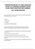 STRAIGHTERLINE BIO 101 FINAL EXAM 2025  LATEST ALL VERSIONS COVERING TESTED  STUDY GUIDE QUESTIONS AND ANSWERS 100&percnt; SCORE BOOSTER