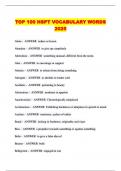 TOP 100 HSPT VOCABULARY WORDS 2025