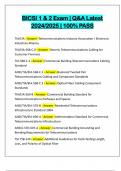 BICSI 1 & 2 Exam &vert; Q&A Latest 2024&sol;2025 &vert; 100&percnt; PASS