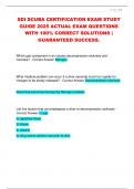SDI SCUBA CERTIFICATION EXAM STUDY  GUIDE 2025 ACTUAL EXAM QUESTIONS  WITH 100&percnt; CORRECT SOLUTIONS &vert;  GUARANTEED SUCCESS&period;