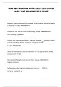 RCFE TEST PRACTICE WITH ACTUAL 2025 LATEST  QUESTIONS AND ANSWERS&sol; A GRADE