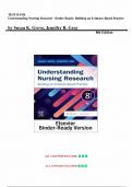 Test Bank for Understanding Nursing Research  Building an Evidence-Based Practice 8th Edition&comma;&lpar;Susan K&period; Grove&comma; 2022&rpar;&comma; Chapter 1-14 &vert; All Chapters  