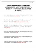 TEXAS COMMERCIAL RULES 2025&vert;  ACTUAL EXAM QUESTIONS WITH 100&percnt;  CORRECT SOLUTIONS &vert; GUARANTEED  SUCCESS&period;