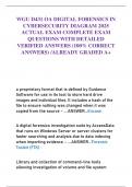 WGU D431 OA DIGITAL FORENSICS IN CYBERSECURITY DIAGRAM 2025 ACTUAL EXAM COMPLETE EXAM QUESTIONS WITH DETAILED VERIFIED ANSWERS &lpar;100&percnt; CORRECT ANSWERS&rpar; &sol;ALREADY GRADED A&plus;