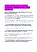NCMA CCMA STUDY GUIDE EXAMINERS QUESTIONS AND ANSWERS 
