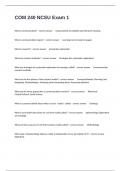 COM 240 NCSU Exam 1 Prep Questions With 100&percnt; Verified Guaranteed Solutions&period;