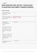 BMW ASSOCIATE LEVEL ASE TEST &sol; ACTUAL EXAM 59 QUESTIONS AND CORRECT ANSWERS &lpar;VERIFIED&rpar;