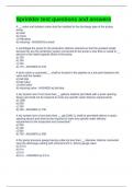 Sprinkler test questions and answers 