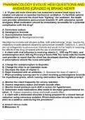 PHARMACOLOGY EVOLVE HESI QUESTIONS AND ANSWERS &vert;GRADED A&vert; BRAND NEW&excl;&excl;&excl;