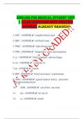 ENGLISH FOR MEDICAL STUDENT UNIT  1 EXAM QUESTIONS WITH VERIFIED  ANSWERS ALREADY GRADED&excl;&excl; 